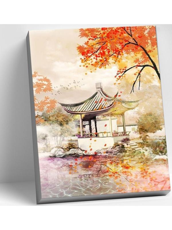 Картина по номерам 40 × 50 см «Японский пейзаж пастель» 26 цветов