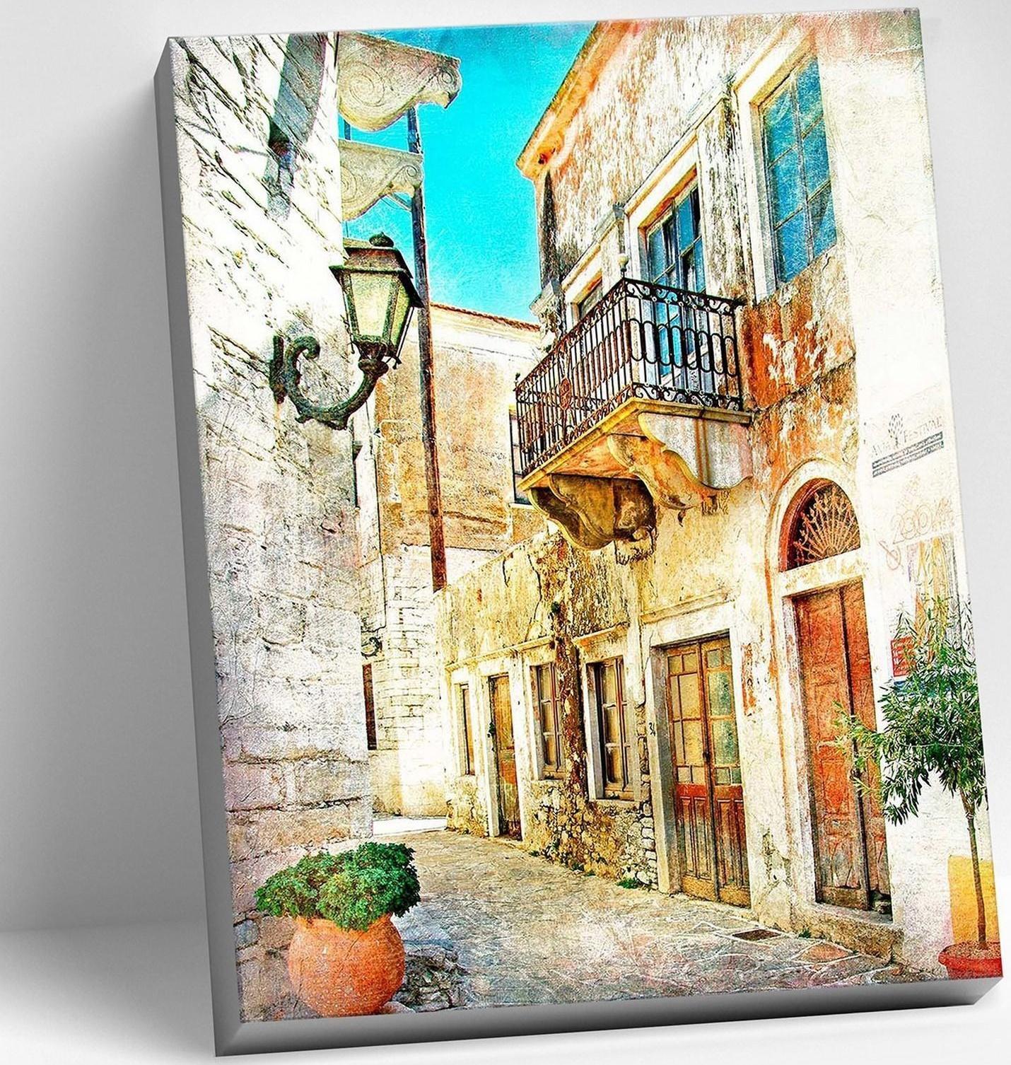 Картина по номерам 40 × 50 см «Летняя улица» 25 цветов