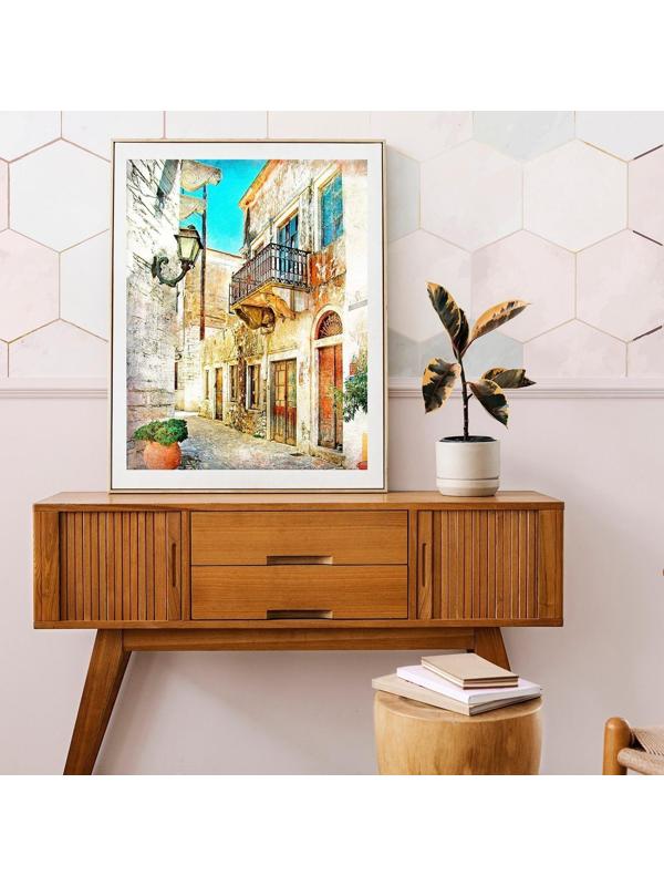 Картина по номерам 40 × 50 см «Летняя улица» 25 цветов