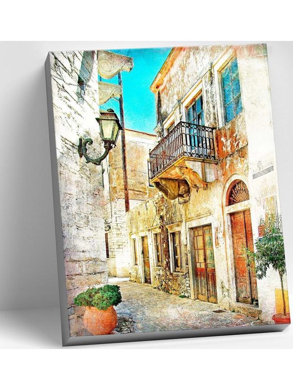 Картина по номерам 40 × 50 см «Летняя улица» 25 цветов