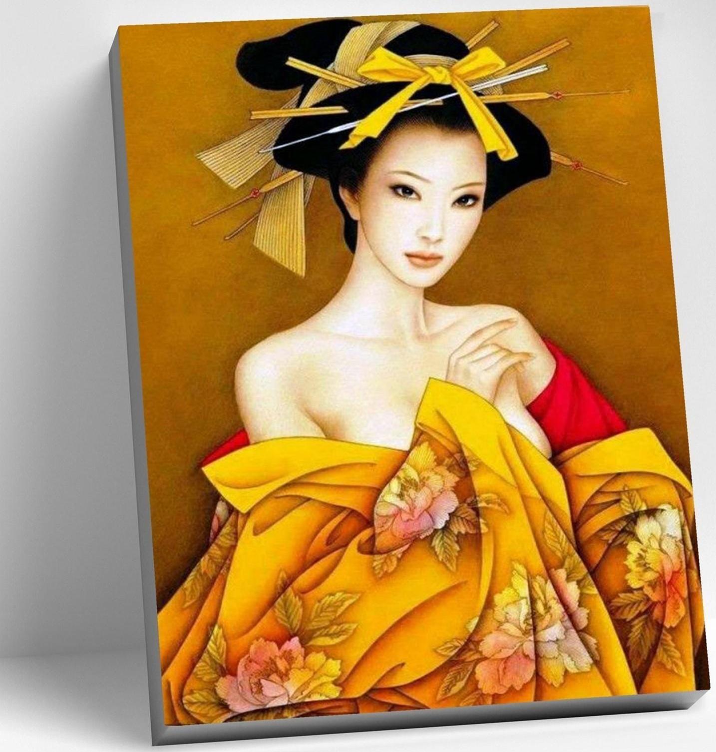 Картина по номерам 40 × 50 см «Японская красавица» 20 цветов