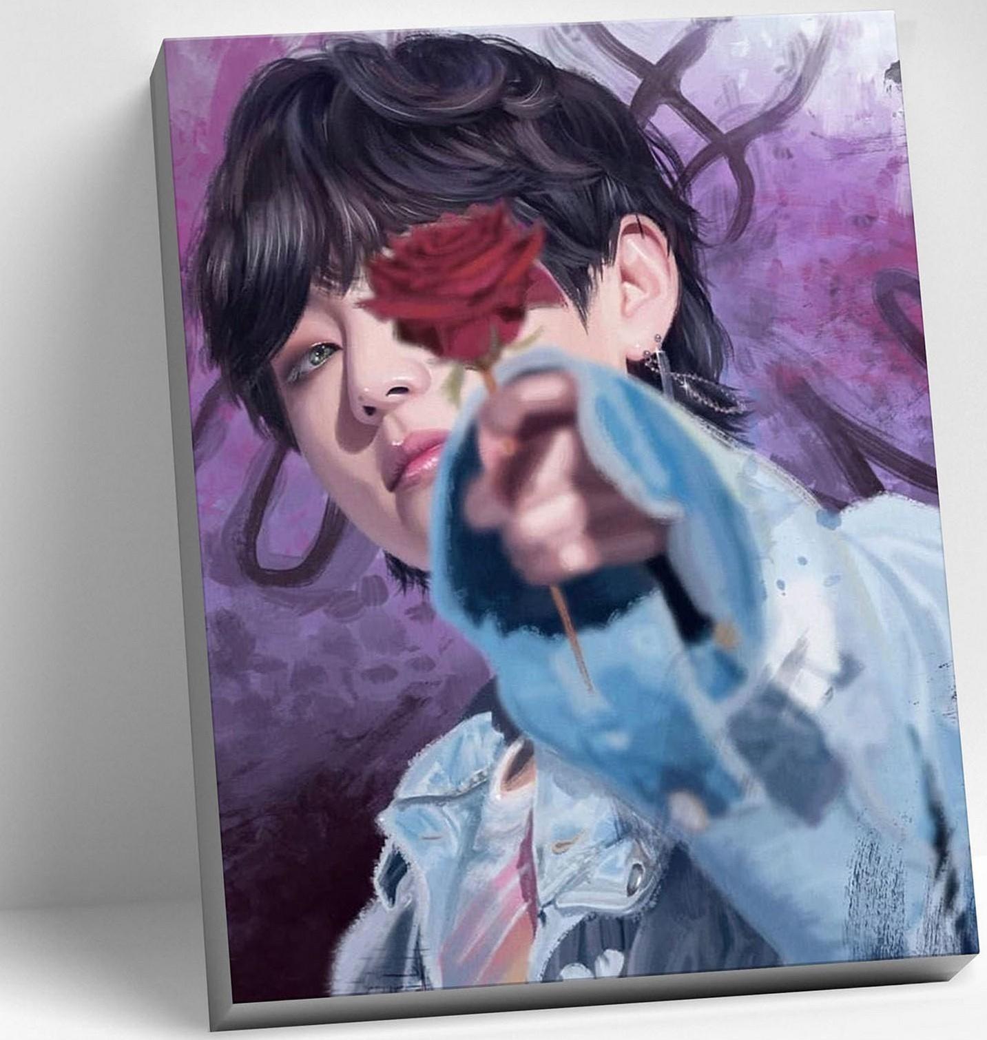 Картина по номерам 40 × 50 см «Bts Ким Тэ Хён» 25 цветов