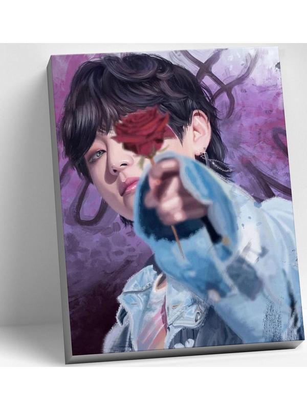 Картина по номерам 40 × 50 см «Bts Ким Тэ Хён» 25 цветов