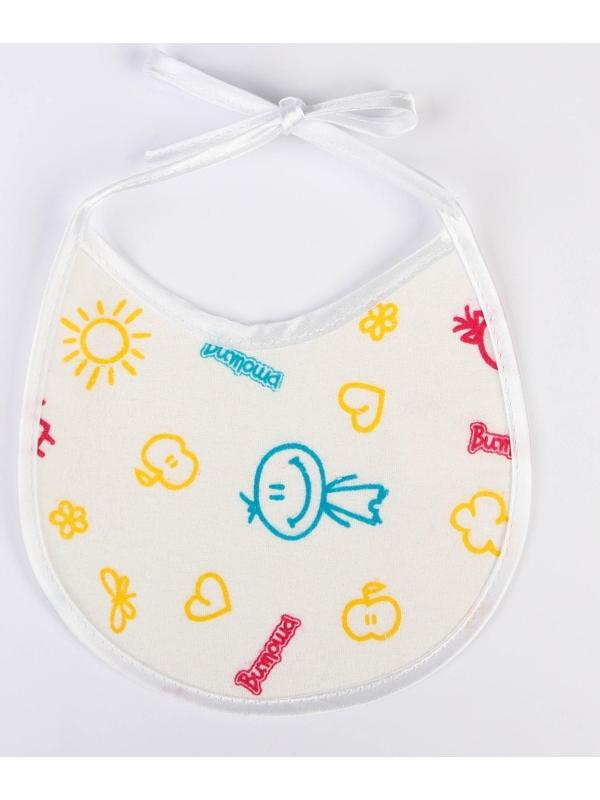 Нагрудник детский 18х18 см., микрофибра с ПВХ  покрытием «Витоша», белый