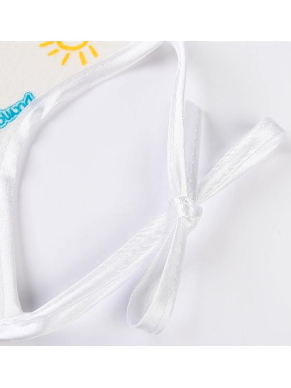 Нагрудник детский 18х18 см., микрофибра с ПВХ  покрытием «Витоша», белый