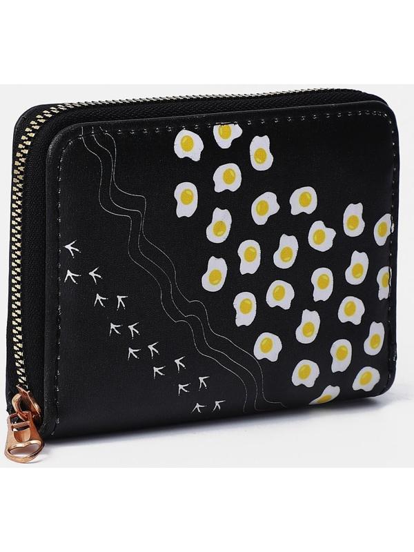 Кошелёк на молнии, цвет чёрный