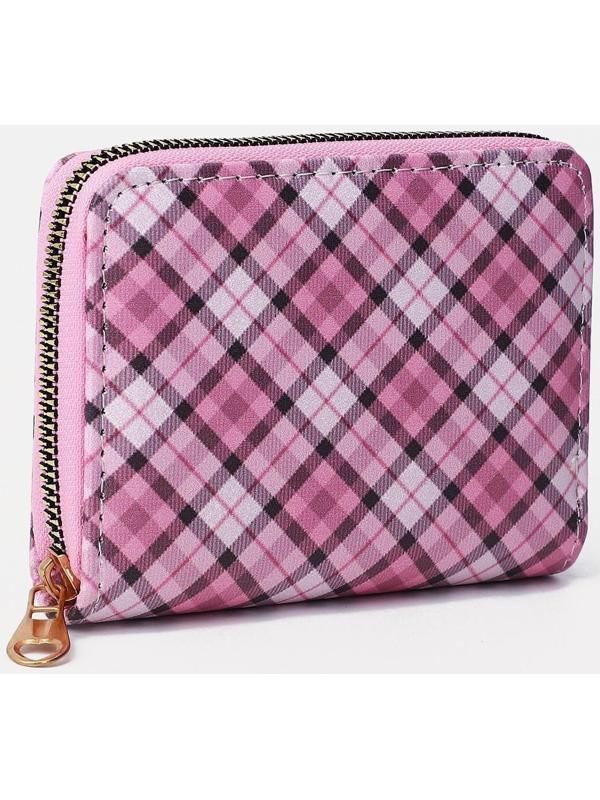 Кошелёк на молнии, цвет розовый