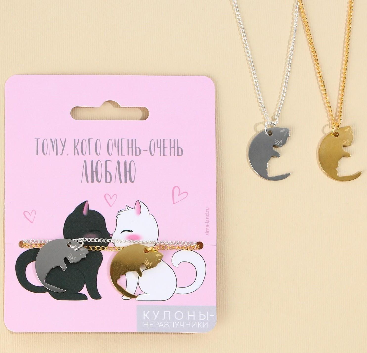 Кулоны неразлучники «Тому кого люблю», 2 шт, длина 40 см