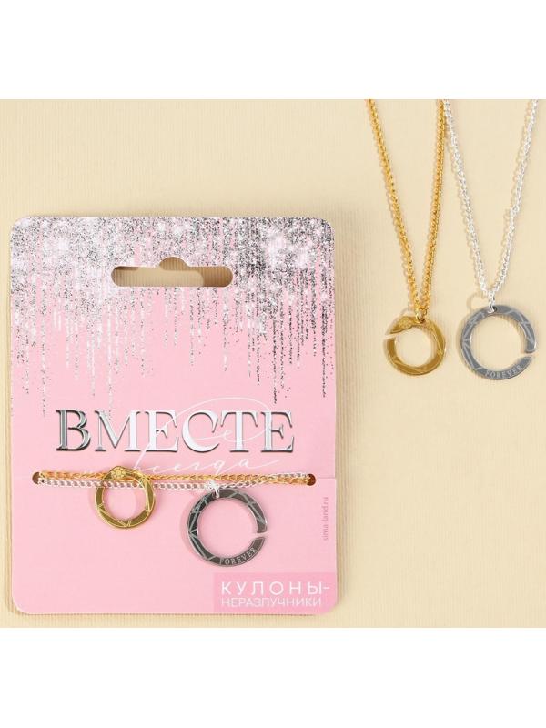 Кулоны неразлучники «Вместе», 2 шт, длина 40 см