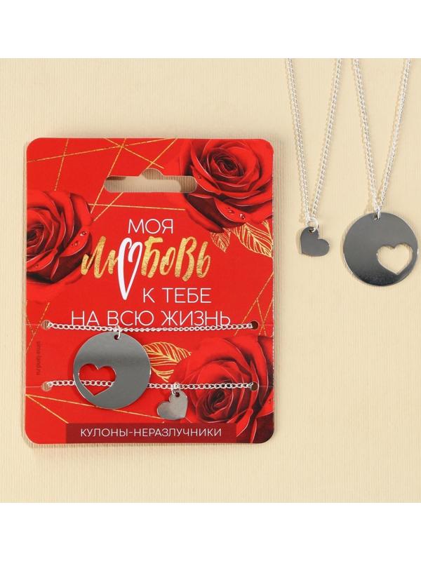 Кулоны неразлучники «Моя любовь», 2 шт, длина 40 см