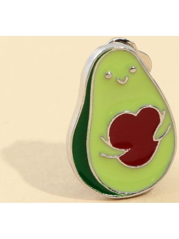Набор детской бижутерии клипсы и кулон «Авокадно»