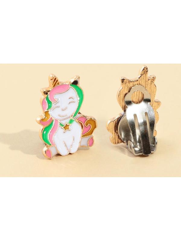 Набор детской бижутерии клипсы и кулон «Твой стиль»