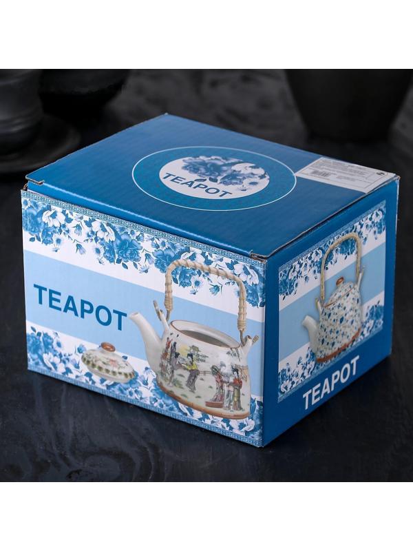 Чайник керамический заварочный с металлическим ситом «Парк», 600 мл