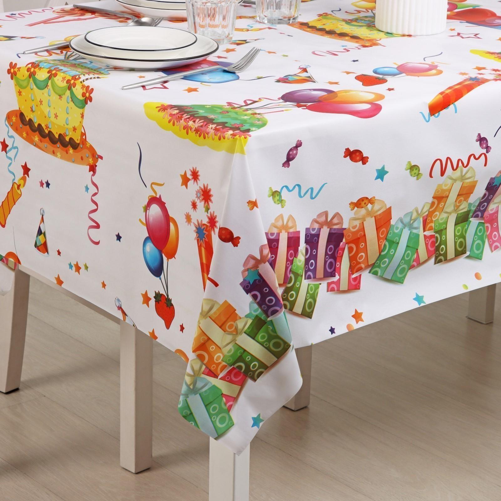 Клеёнка столовая на нетканой основе, ширина 137 см, толщина 0,08 мм, рулон 20 м