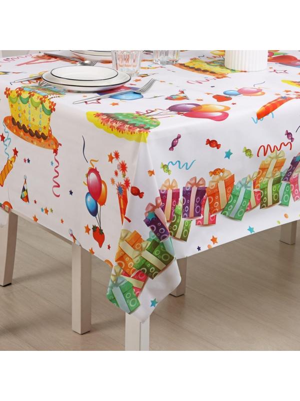 Клеёнка столовая на нетканой основе, ширина 137 см, толщина 0,08 мм, рулон 20 м