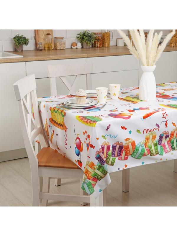 Клеёнка столовая на нетканой основе, ширина 137 см, толщина 0,08 мм, рулон 20 м