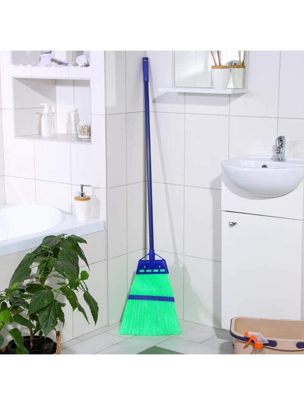 Метла пластиковая Доляна, 28×134 см, металлический черенок