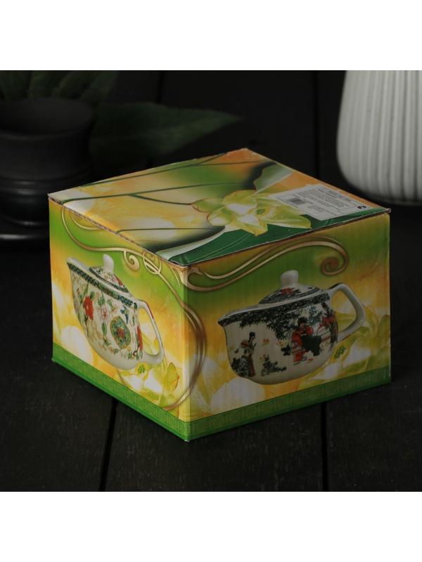 Чайник заварочный «Весеннее цветение», 200 мл , с металлическим ситом, цвет зеленый