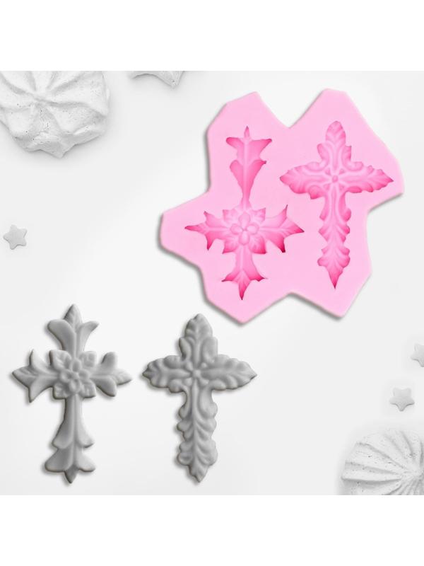 Молд Доляна «Крестики», 7×7 см, цвет МИКС