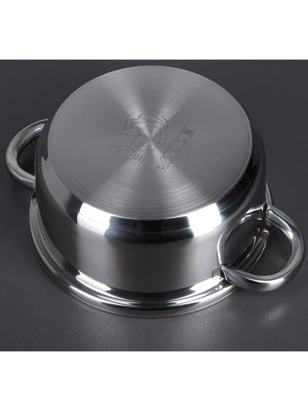 Соковарка из нержавеющей стали Доляна, 5,8 л, d=23 см, индукция, стеклянная крышка, цвет хромированный