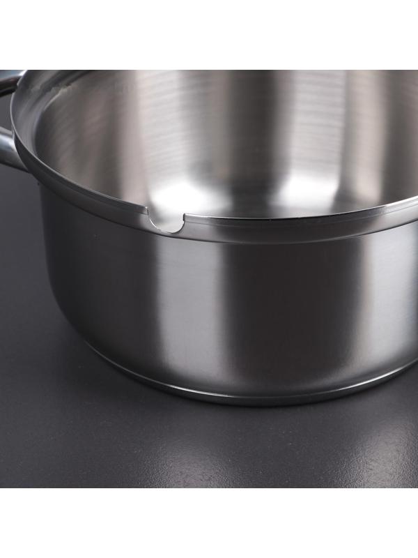 Соковарка из нержавеющей стали Доляна, 5,8 л, d=23 см, индукция, стеклянная крышка, цвет хромированный