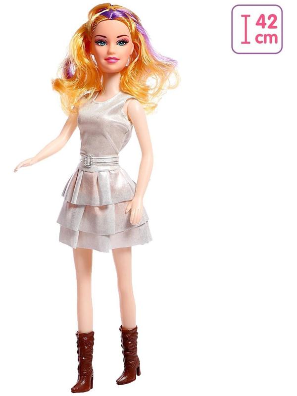 Кукла «Наташа» в платье, высота 41 см, МИКС