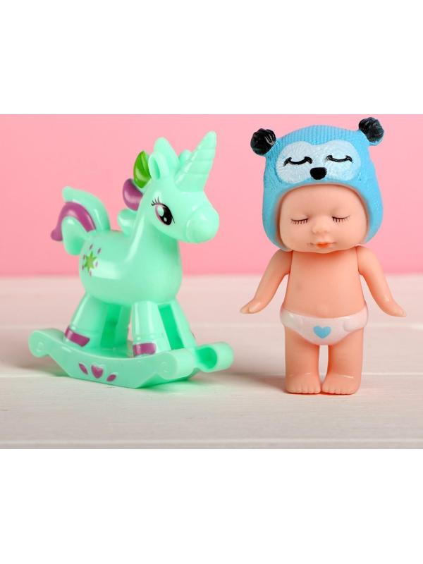 Пупс «Саша» с качалкой, МИКС