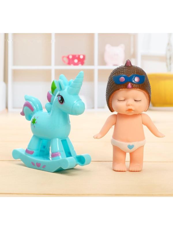 Пупс «Саша» с качалкой, МИКС