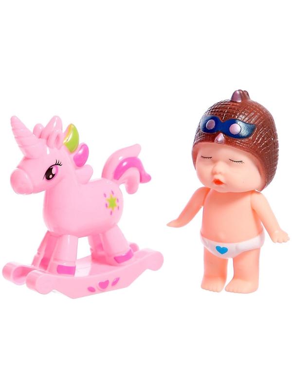Пупс «Саша» с качалкой, МИКС