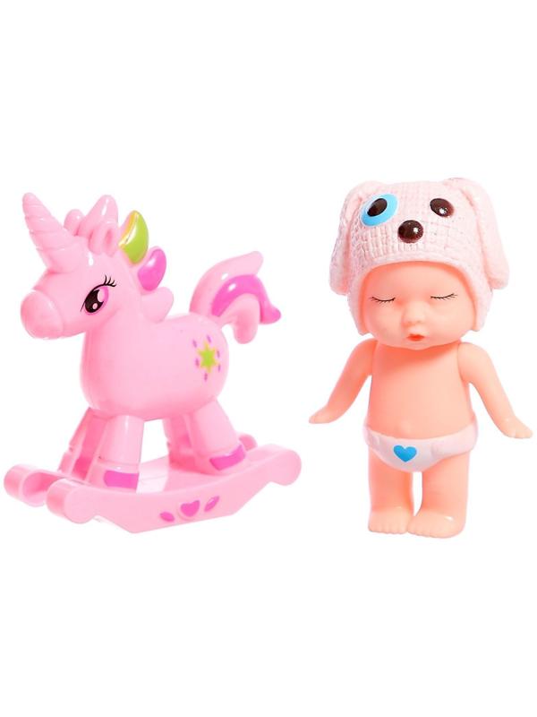 Пупс «Саша» с качалкой, МИКС