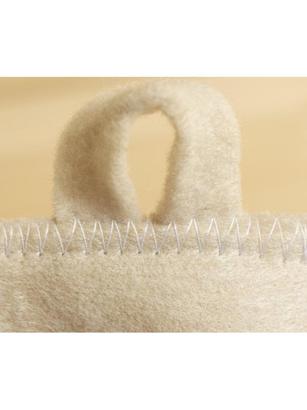 Рукавица для бани с принтом, белая