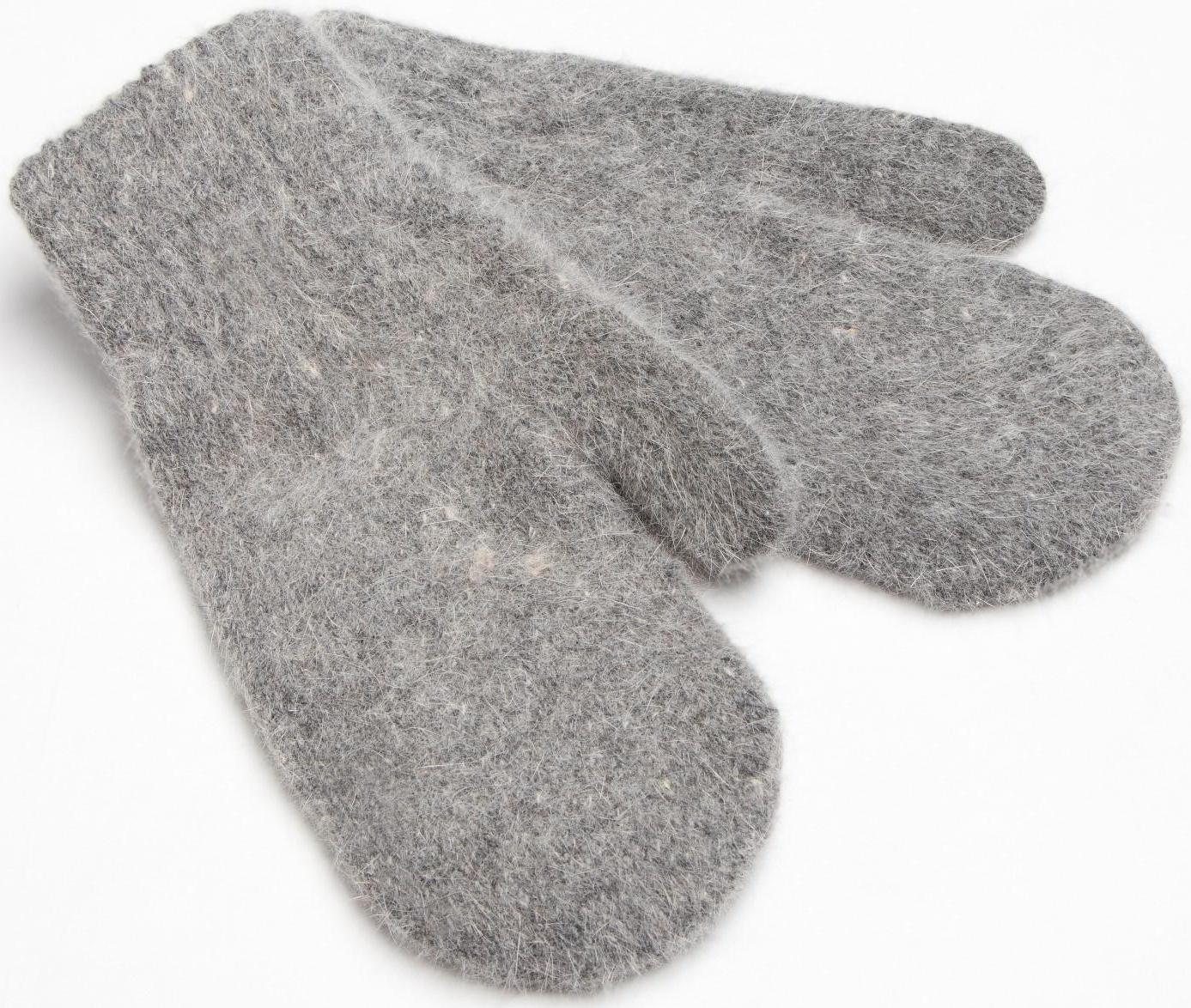 Варежки женские MINAKU однотонные,размер 6,5 цв.серый