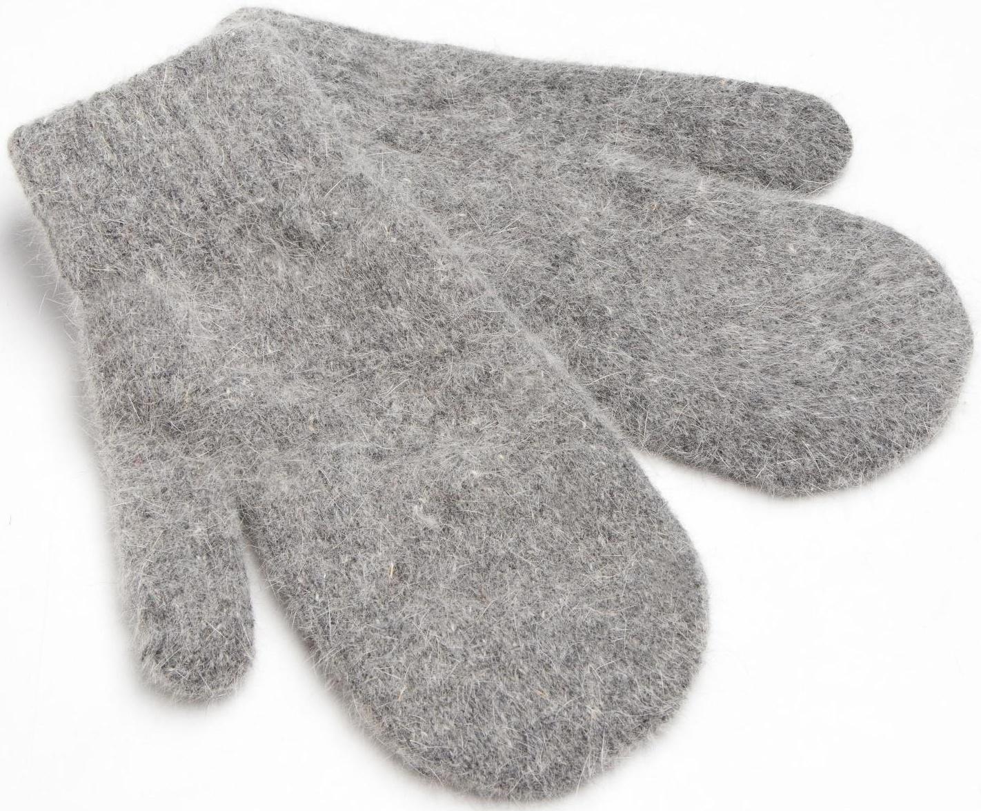 Варежки женские MINAKU однотонные,размер 6,5 цв.серый