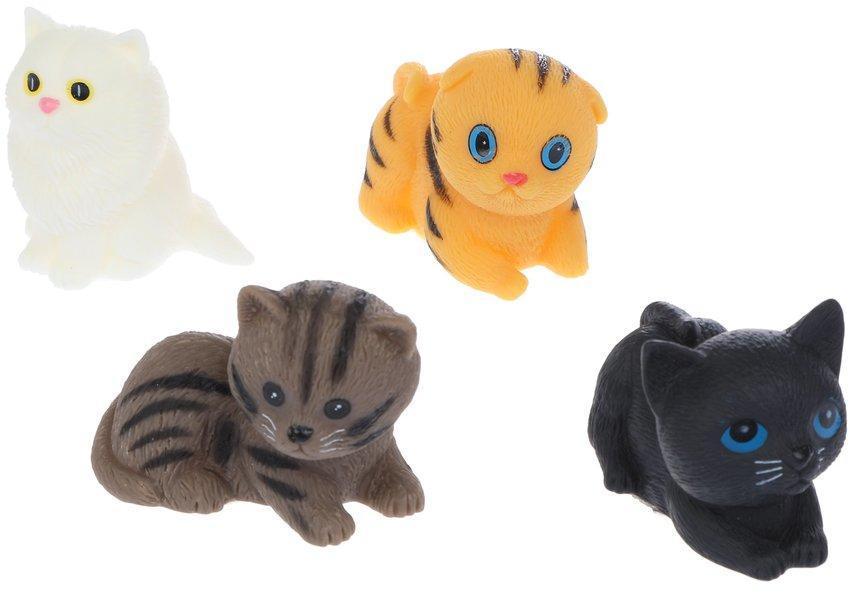 Набор виниловых животных Кошки, 4 шт., кор.