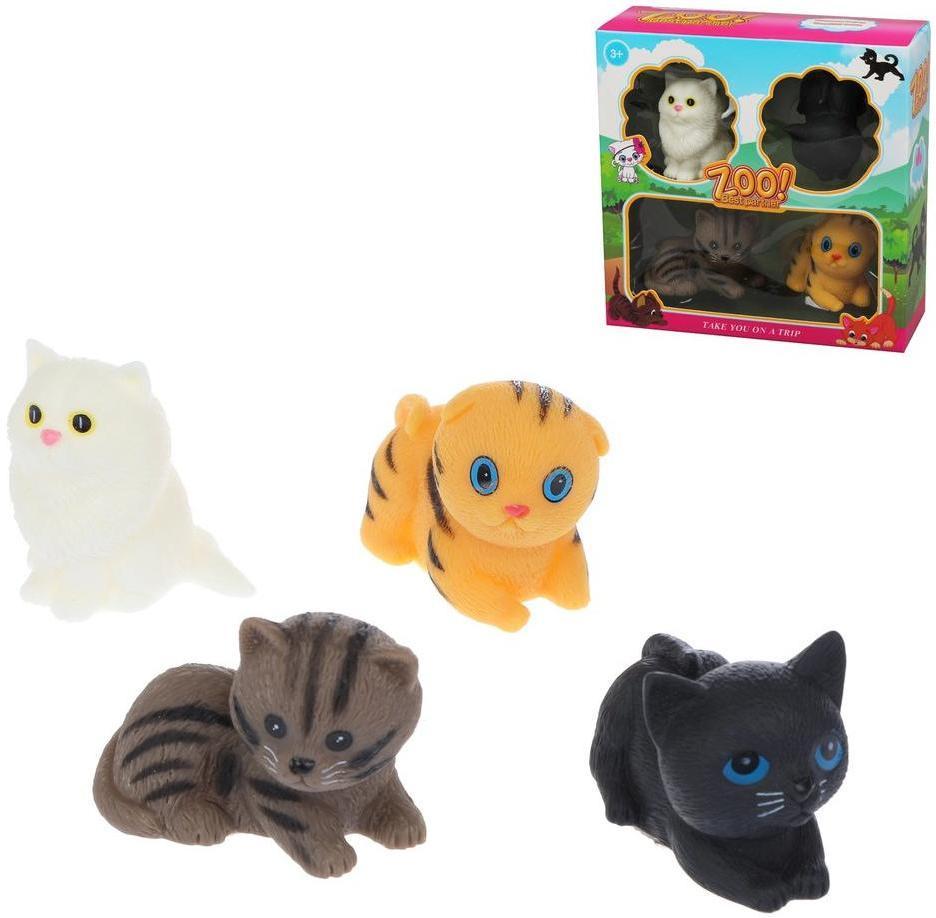 Набор виниловых животных Кошки, 4 шт., кор.