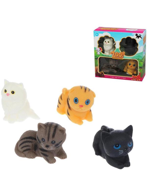 Набор виниловых животных Кошки, 4 шт., кор.