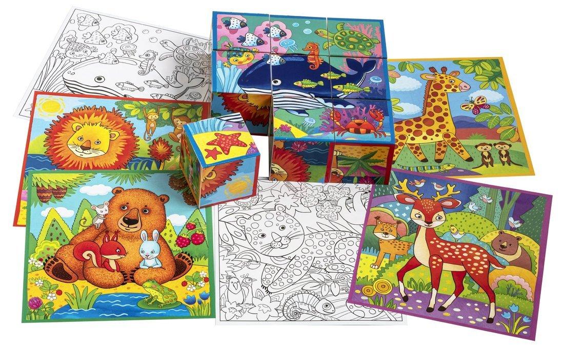 Умные кубики Пятнистый леопард. 9 шт