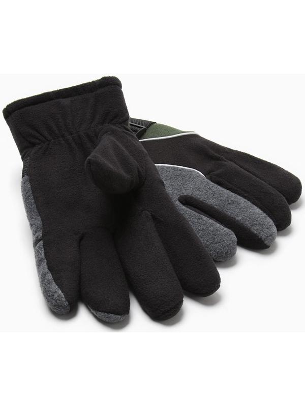 Перчатки мужские двухслойные MINAKU цв.серый/хаки, р-р 26 см