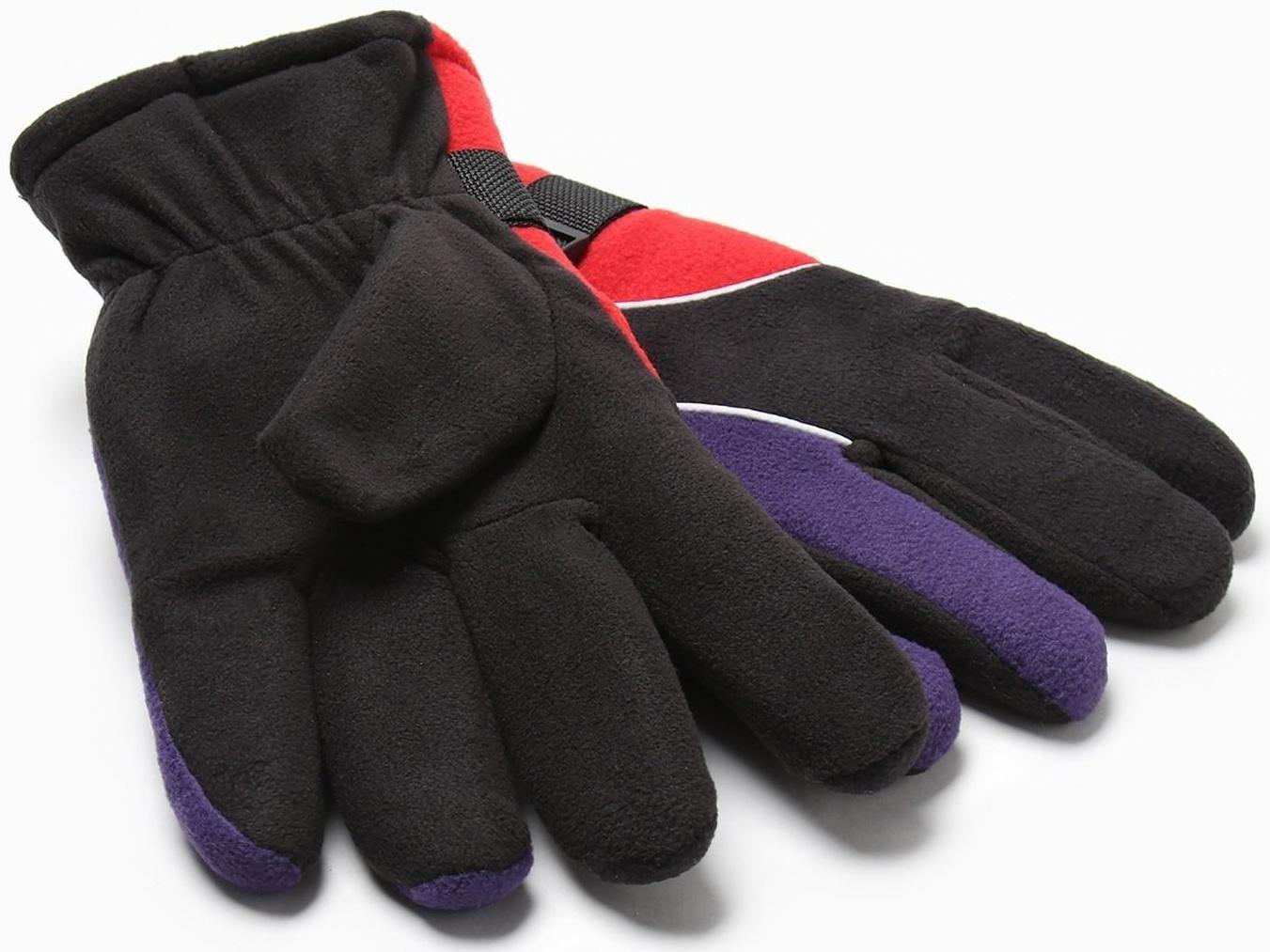 Перчатки мужские двухслойные MINAKU цв. красный, р-р 26 см