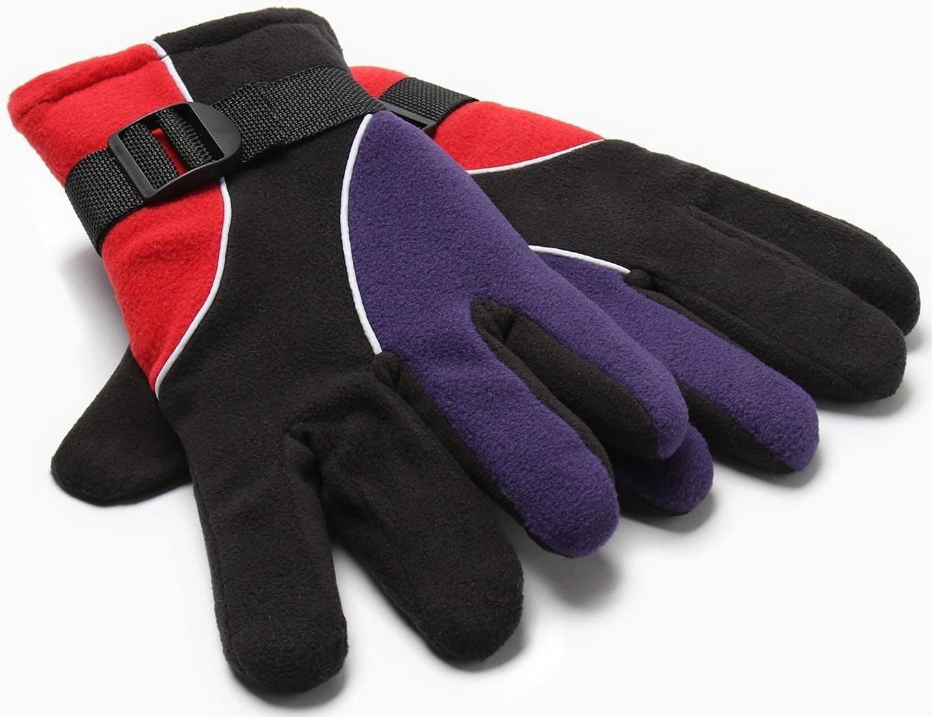 Перчатки мужские двухслойные MINAKU цв. красный, р-р 26 см