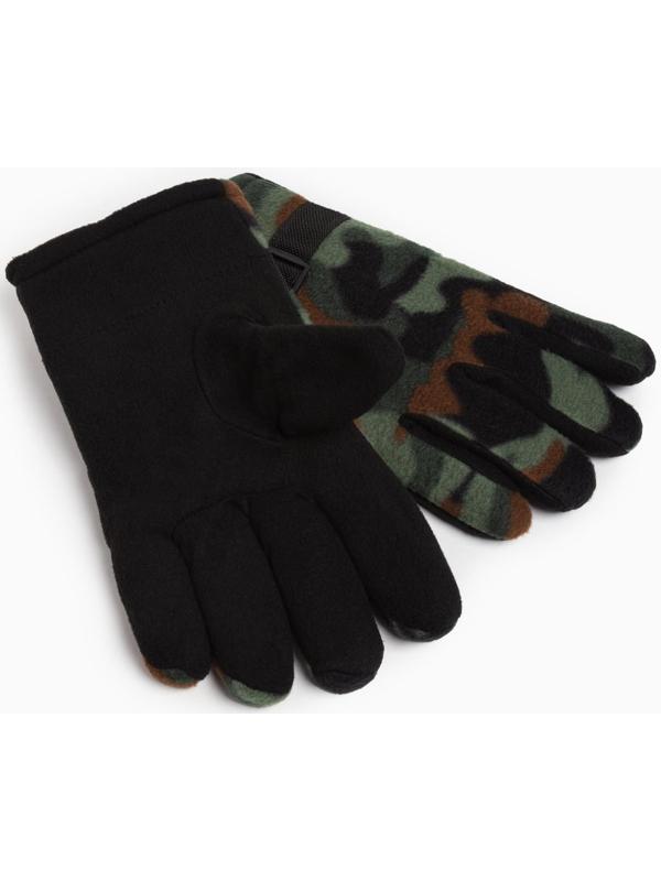 Перчатки мужские двухслойные MINAKU цв. хаки, р-р 26 см