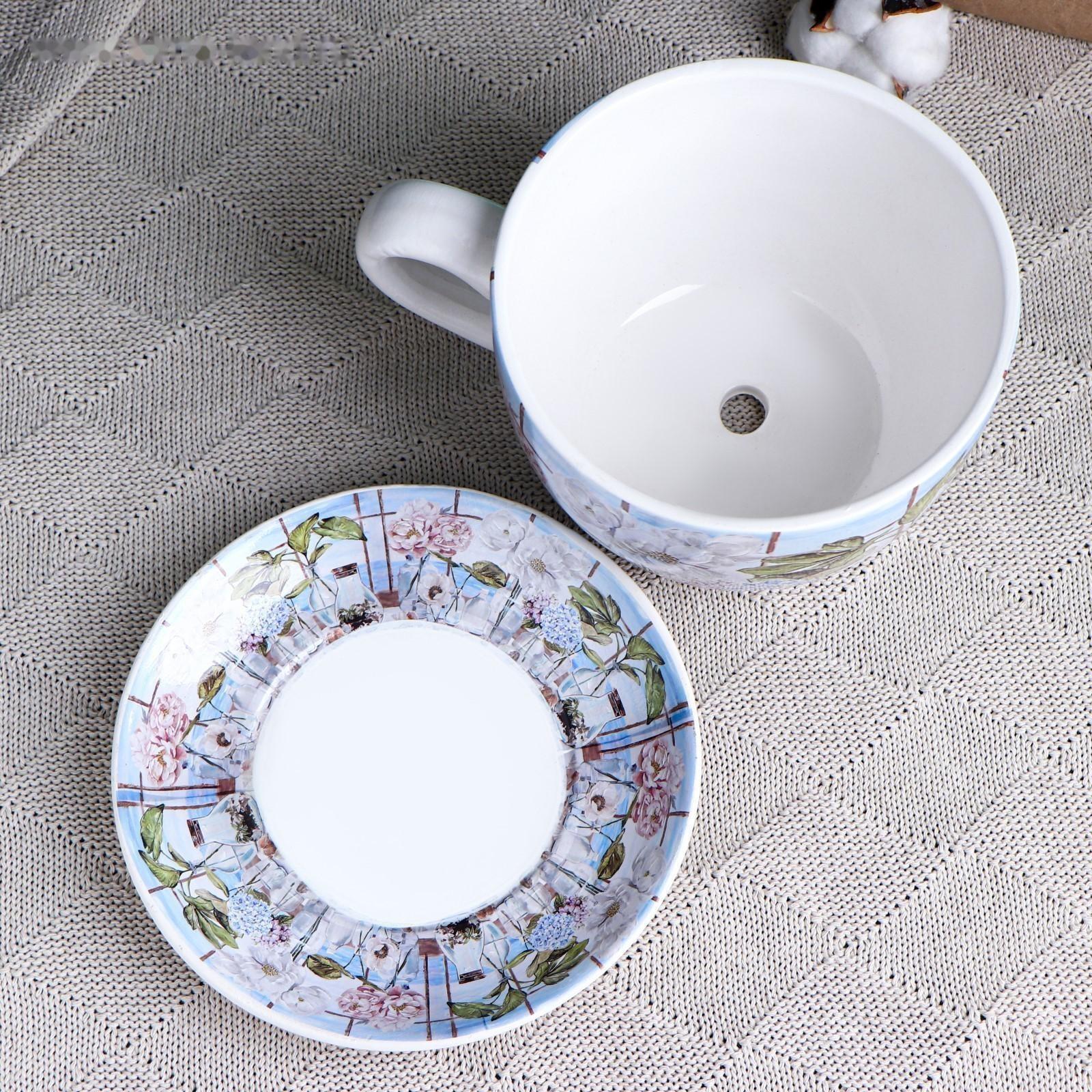 Горшок в форме чашки 