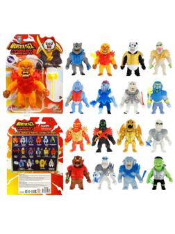 Игрушка MONSTER FLEX COMBAT, Тянущиеся фигурки 15см в броне и с оружием, 16
видов в ассорт.