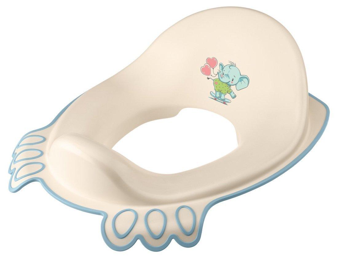Накладка на унитаз детская с декором светло-голубая