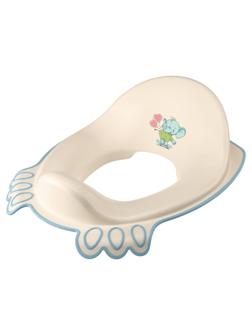 Накладка на унитаз детская с декором светло-голубая