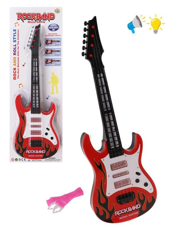 Музыкальный инструмент Гитара, 53 см, 4 струны, свет, звук, эл. пит. АА*3, не
вх. в комплект