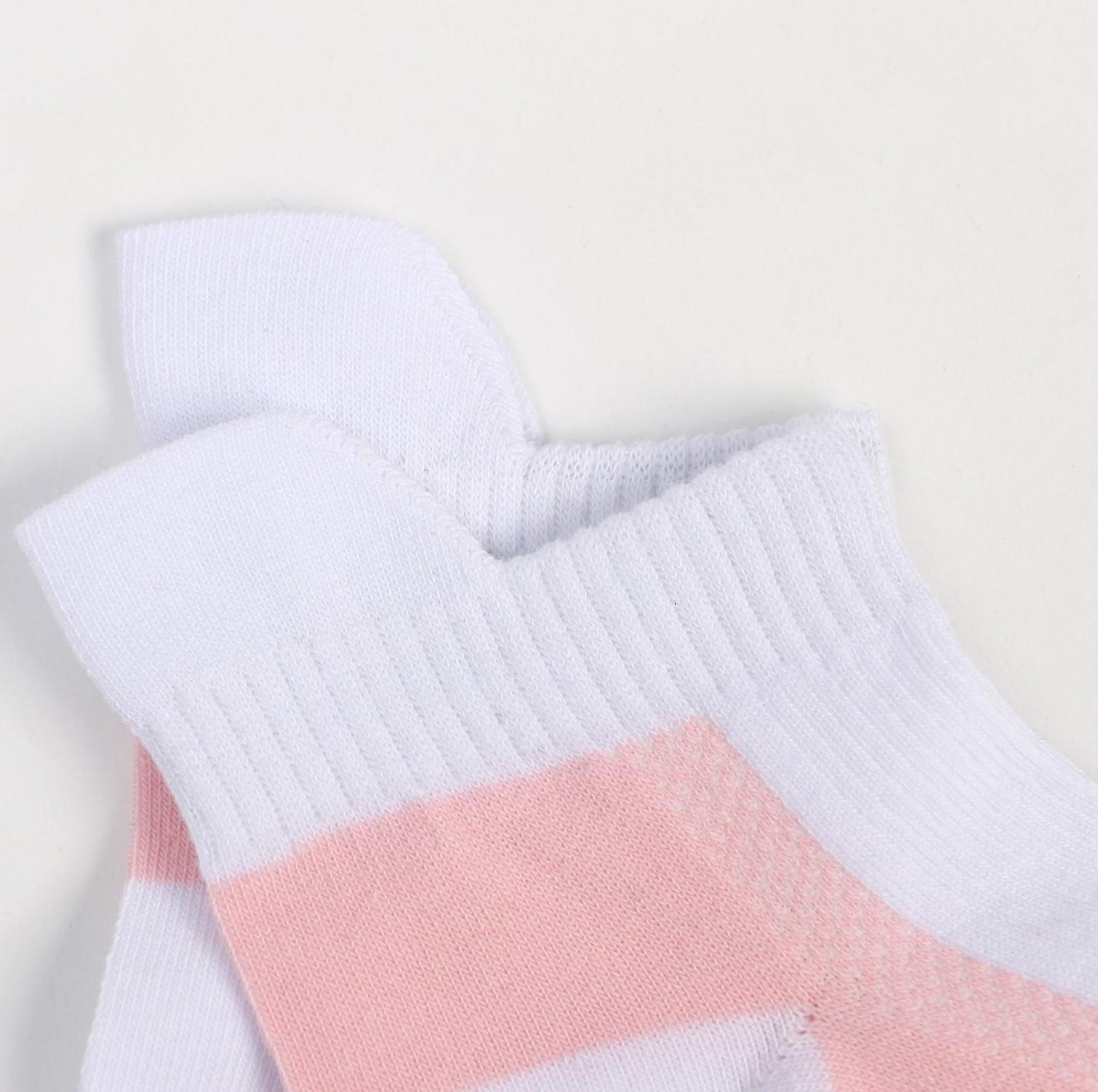 Носки женские, цвет белый/розовый, размер 23