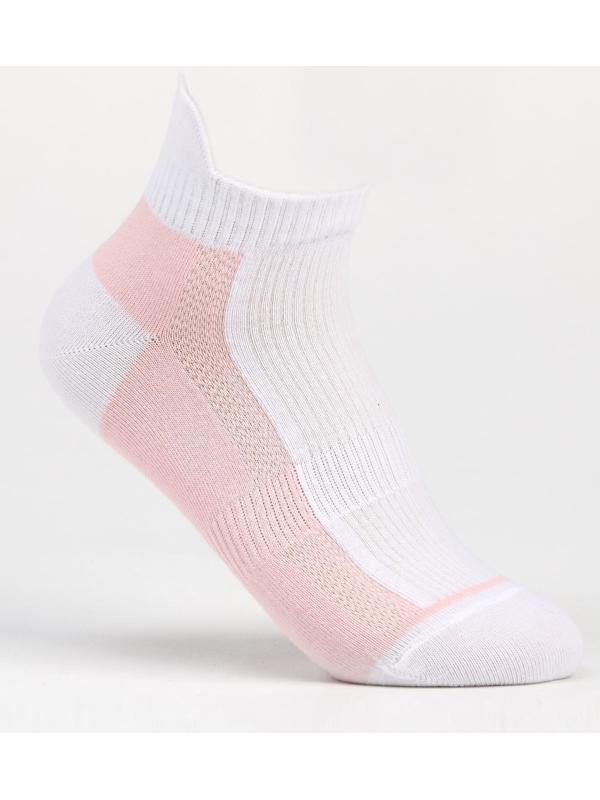 Носки женские, цвет белый/розовый, размер 23