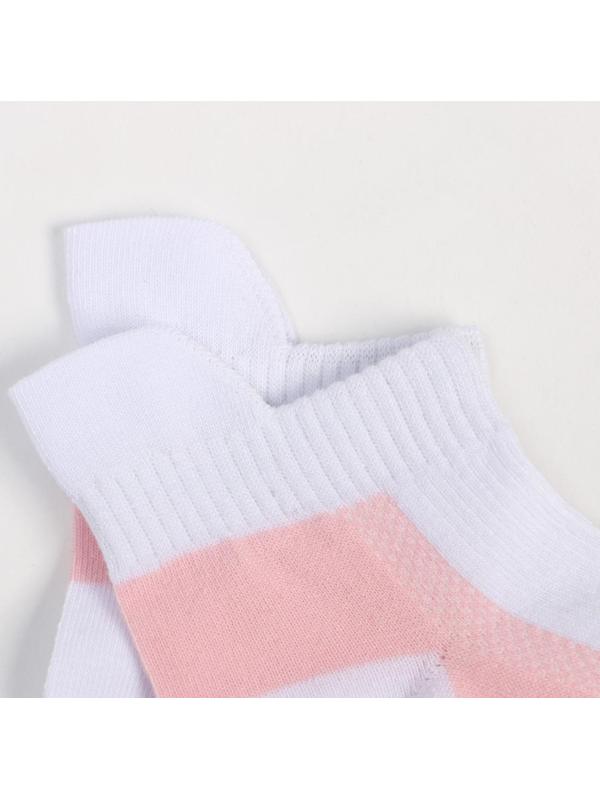 Носки женские, цвет белый/розовый, размер 23