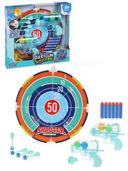Игр.набор Тир, в комплекте: дартс, пистолеты 2шт., пули 10шт., дротики 4шт.,
коробка